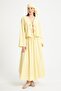 Yellow Striped Poplin Fabric Front Tie Blouse 29276 - 3