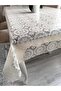 مفرش طاولة - مظهر مطرز بالدانتيل - شفاف - غير مثقوب - PVC - 7