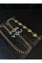 Papatya Gold Detailed Women's Waist Chain Waist Belt, Dress Belt, Skirt Belt, Trouser Belt - 7