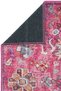 Private Fuchsia Distressed Vintage Rug with Floral Print—Authentic Woven Chenille Living Room Rug (xxx) - 6