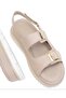 25470010Y Women's Genuine Leather Adjustable Double Strap Anatomical Comfort Sole Daily Sandals - 4