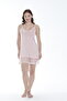 Women's Viscose Fabric Adjustable Rope Strap Lace Detailed Nightgown 18268 - 7