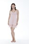 Women's Viscose Fabric Adjustable Rope Strap Lace Detailed Nightgown 18268