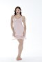 Women's Viscose Fabric Adjustable Rope Strap Lace Detailed Nightgown 18268 - 5