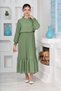 Girls' Long Length Pleated Cotton Chiffon Long Dress - 7
