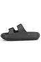 Black Soelite Slide Beach Pool Garden Sea Summer Soft Thick Sole Double Buckle Women's Slippers - 2
