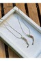 Accessories Color Zircon Stone Fish Steel Necklace