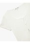 Button Detailed Crew Neck Short Sleeve Blouse - 5