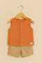 Muslin Sleeveless Shirt Shorts Set 6-9/9-12/18-24/24-36 Months - 2