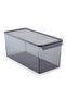 6-Piece Refrigerator Organizer with Lid, In-Cabinet Organizer Storage Container Set 165*355*160 mm Transparent Black - 2