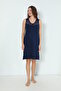 Polka Dot Lace Detailed Viscose Women's Nightgown 10652 - 3