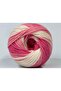 8X50Gr. Alara Batik Cotton, Acrylic White, Pink Shades Summer Yarns, Cotton - 2