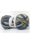 Lot of 4 X 100Gr Skeins Ice Yarns Wool Varicolor Light (25% Wool) Yarn Blue Shades Camel Shades White