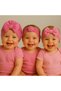 Baby Girl Pink Bow Bonnet Bandana Set of 3 - 2