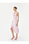 Slim Fit Asymmetrical Cutout Back Low-Cut Ruffle Halter Neckline Dress - 3