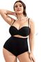 Private Seamless Laser Cut Waist Hip Enhancer Thin High Waist Slip Anti-Slip Corset Black Color - 4
