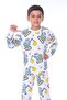 Digger Pontoon Blue Male Child Pajamas Set - 3