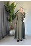 Women's Shawl Collar Detail Long Summer Dress