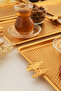 Karev Square Butterfly Detailed Presentation Tray Set of 6 Gold - 5