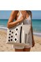 Beach & Daily Use Punch Zippered Linen Bag 1 Piece 42X34Cm Hanger 26cm