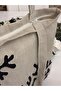 Beach & Daily Use Punch Zippered Linen Bag 1 Piece 42X34Cm Hanger 26cm - 3