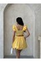 Women's Short Brode Fabric Balloon Skirt with Elastic Waist Crop Set - 6