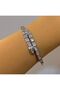 Women's Steel Silver Color Snake Pattern Zircon Stone Design Handcuff Bracelet - 3