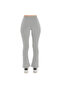 Women's Ribbed Spanish Leg Gray Leggings (with Plus Size Option) - 3