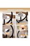 Round Side Table Coffee Couch Bedside Table End Table for Small Spaces C Shaped End Table D - 7