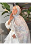 Women's Ethnic Patterned Cotton Shawl Baby Blue Inspiration Series Ps77 - 6