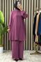 City Suit Elastic Waist Trousers Stone Detailed Aerobin Tunic Bottom Top Double Hijab Suit
