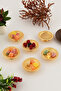 Nora Gold Set of 6 Macaron Holders Turkish Delight Holders Snack Plates Coffee Side Serving Plates Decorative Special Serrated - 5