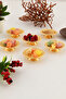 Nora Gold Set of 6 Macaron Holders Turkish Delight Holders Snack Plates Coffee Side Serving Plates Decorative Special Serrated - 2
