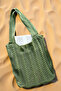 Women's Wave Patterned Knitted Casual Knitwear Mint Beach Bag 40X36 - 5