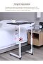 Bedside Laptop Table Height Adjustable Desk, Black - 5