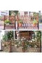 FFD Wooden Expandable Trellis Fence - Freestanding Decorative Garden Fence, Dog & Pet Gate, Anti - 6