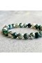 Moss Agate Natural Stone Macrame Bracelet |   Adjustable Handmade Unisex Women's & Men's Bracelet - 6