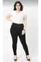 Black High Waist Lycra Plus Size Jean Trousers