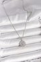 Silver Steel Chain Sun Design Necklace with Zircon for Elegant Woman