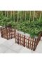 FFD Wooden Garden Fence Edging Border - Picket Landscape Plant Flower Edging - Interlocking 40x160cm - 3