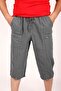 Unisex Linen Fabric Raw Cloth Summer Comfortable Bermuda Capri - 4