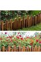 FFD Wooden Garden Edging Border Fence - Weatherproof Carbonized Wood Panels with Interlocking - 6