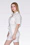 Women's Striped Shirt-Shorts Set - 5