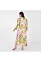 Rayon Colorful Patch Print- V-Neck Maxi Dress with Belted Waist, Available in 3 Colors. - 2