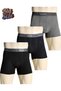 3 Pieces of Plain Cotton Boxers Large Size Men's Boxers