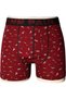 3 Pieces Digital Patterned Burgundy Cotton Luxury Men's Boxers