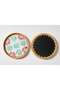 Handmade Rattan Tray Set of 2 with Mother-of-Pearl Inlay Round Boho Decorative Trays - 5