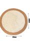 FFD Round Jute and White Plush Area Rug 120x120cm – Soft, Eco-Friendly Natural Fiber Carpet - 2