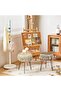 FFD Handmade Natural Ottoman Footrest with 3 Metal Legs | Round Vanity Stool with Tassel - 6