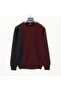 Men's Knitwear Long Sleeve Slim Sweater - 189057 - Dark Burgundy